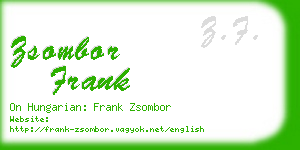 zsombor frank business card